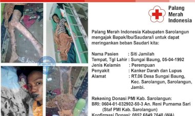 Derita Kanker Darah dan Lupus, Warga Sarolangun Ini Butuh Bantuan