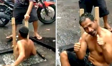 Viral Bapak Ini Rela Masuk Gorong-gorong Bersihkan Sampah Saat Lagi Banjir