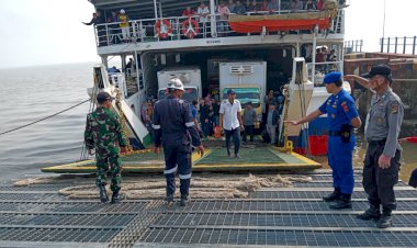 Penumpang Membludak, 7 Kendaraan Nyangkut di Pelabuhan Roro Kualatungkal