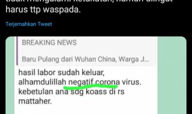 Beredar Isu Pasien Suspect Corona Negatif, Dirut RSUD RM Jambi: Tidak Ada Statemen itu, Hasilnya Besok!
