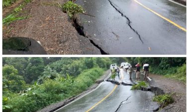 Hujan Deras, Jalan Lintas Tengah Sumatera Amblas di Lahat