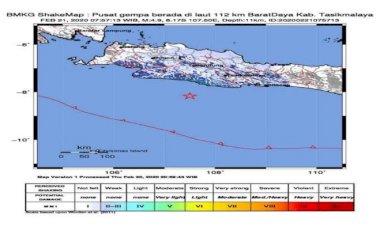 Tasik Digoyang Gempa 4,9 Magnitudo