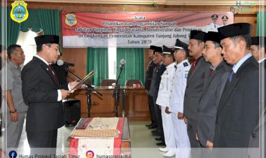 Sekda Tanjab Timur Lantik Dan Kukuhkan Pejabat Eselon II, III, IV