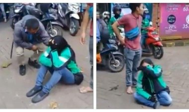 Viral! Driver Ojol Menangis Histeris di Depan Restoran, Begini Kisahnya...