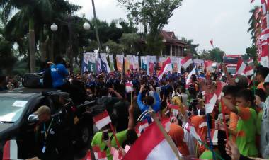 Ribuan Pelajar Sambut Api Asian Games, Kadisdik Agus: Jambi Masuk Kategori Istimewa 