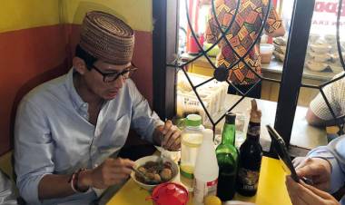 Sandiaga Uno Makan Bakso Pak Eddy Lalu Bilang Begini