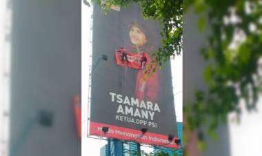 Ini Tanggapan PSI Soal Foto Penyegelan Papan Reklame Tsamara Amany…