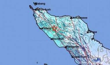 Lagi! Gempa Darat 5,1 SR Guncang Aceh Barat