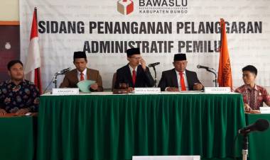 Bawaslu Bungo  Sidangkan Caleg Diduga Rangkap Jabatan Perangkat Desa