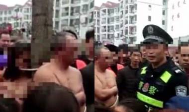 Murkanya Sang Istri Ikat Suami dan Selingkuhannya di Batang Pohon dalam Keadaan Telanjang