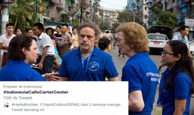 #IndonesiaCallsCarterCenter Trending Topic, Kubu 02 Minta Carter Centre Pantau Pemilu 2019