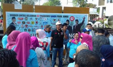 Gelar Aksi Sejuta Tandatangan, Lintas Relawan 02 Prabowo-Sandi Jambi Optimis Pilih Presiden Baru