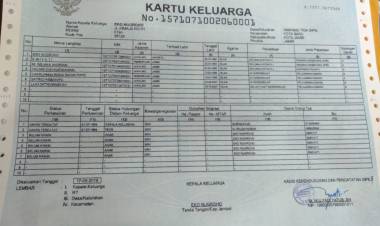 Ada yang Baru Pada Format Kolom Kartu Keluarga di Jambi, Simak Ini...