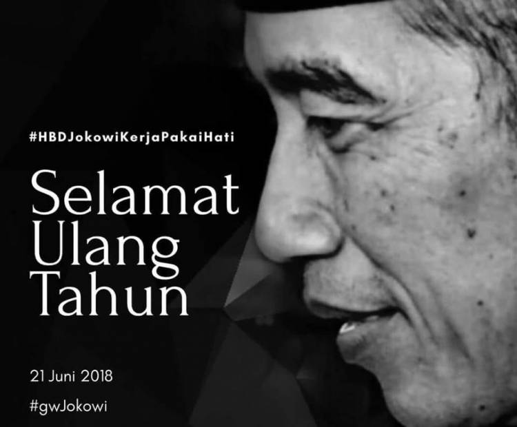 Presiden Jokowi Ulang Tahun Ke-57, #HBDJokowiKerjaPakaiHati Trending Topic Hari ini
