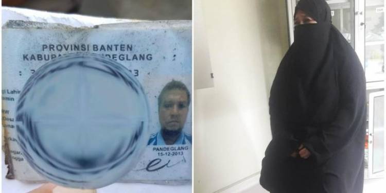 Siapakah Dia ? Seorang wanita yang diamankan polisi usai ledakan di Pasuruan