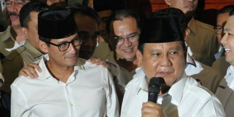 Prabowo Enggan Komentari Peluang Sandi Dampingi jadi Cawapres