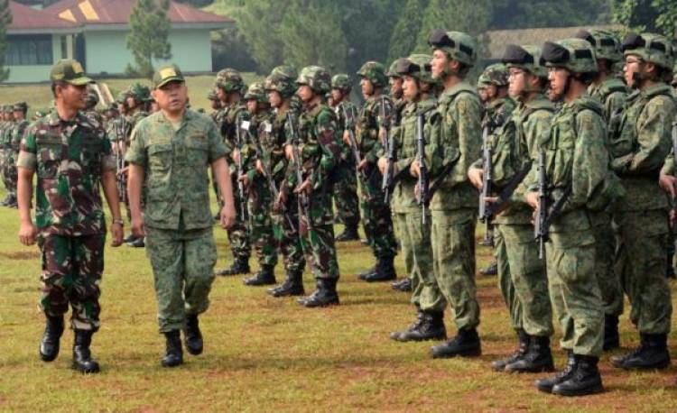 Jaga Hubungan, TNI-AD dan Angkatan Darat Singapura Latihan Gabungan