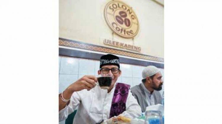 Seruput Kopi Solong Ulee Kareng, Ini Pendapat Sandiaga!