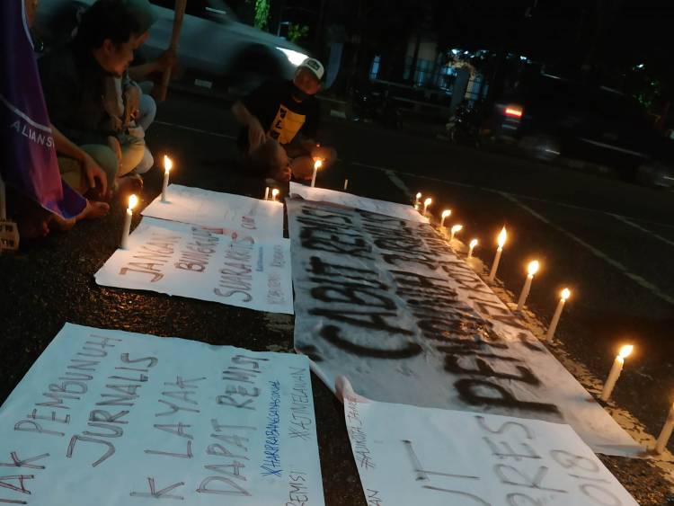 AJI Jambi Lanjutkan Aksi Tuntut Cabut Remisi Otak Pembunuh Jurnalis
