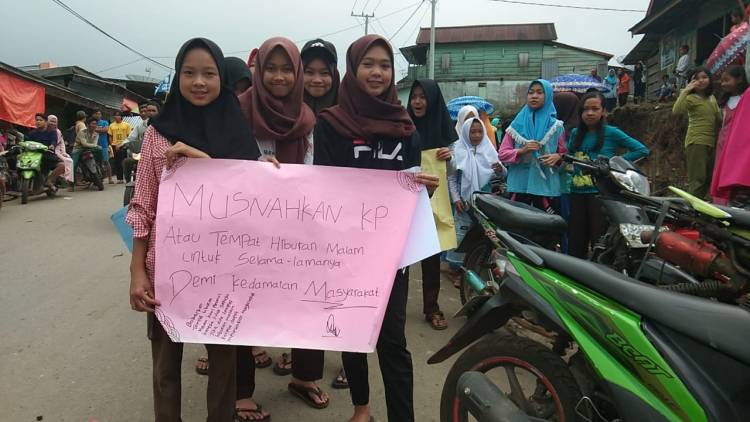 Resah Soal Warem, Ratusan Warga dan Milenial di Sei Tebal Merangin Unjuk Rasa