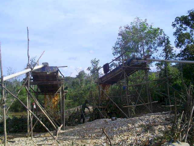 Wow! Penambang Emas Illegal di Sarolangun Gunakan Senjata Api