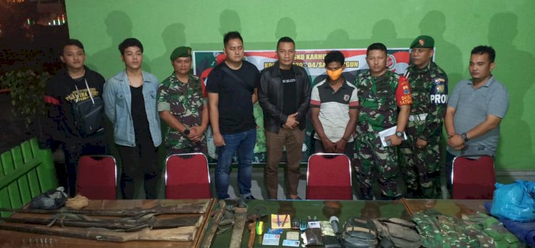 Kodim 0420/Sarko Ringkus Satu Orang Diduga Pelaku Karhutla