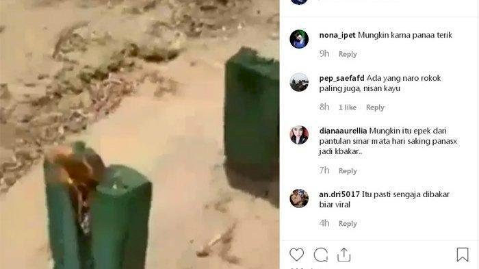 Viral Video Nisan Kuburan Berasap Lalu Keluar Api, Begini Kata Netizan