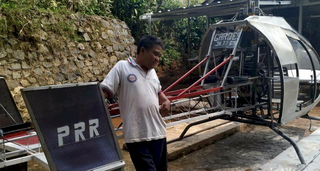 Belajar dari YouTube, Pria Ini Rakit Helikopter Hanya Modal Rp 30 Juta