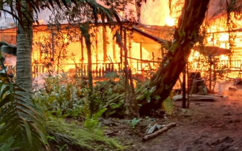 Ditinggal Pergi ke Pasar, Ruko Milik Warga di Tanjab Barat Ini Hangus Terbakar