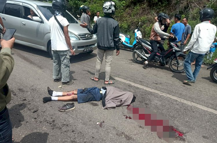 Nahas! Motor Tergelincir, Pelajar di Bungo Tewas Terlindas Truk