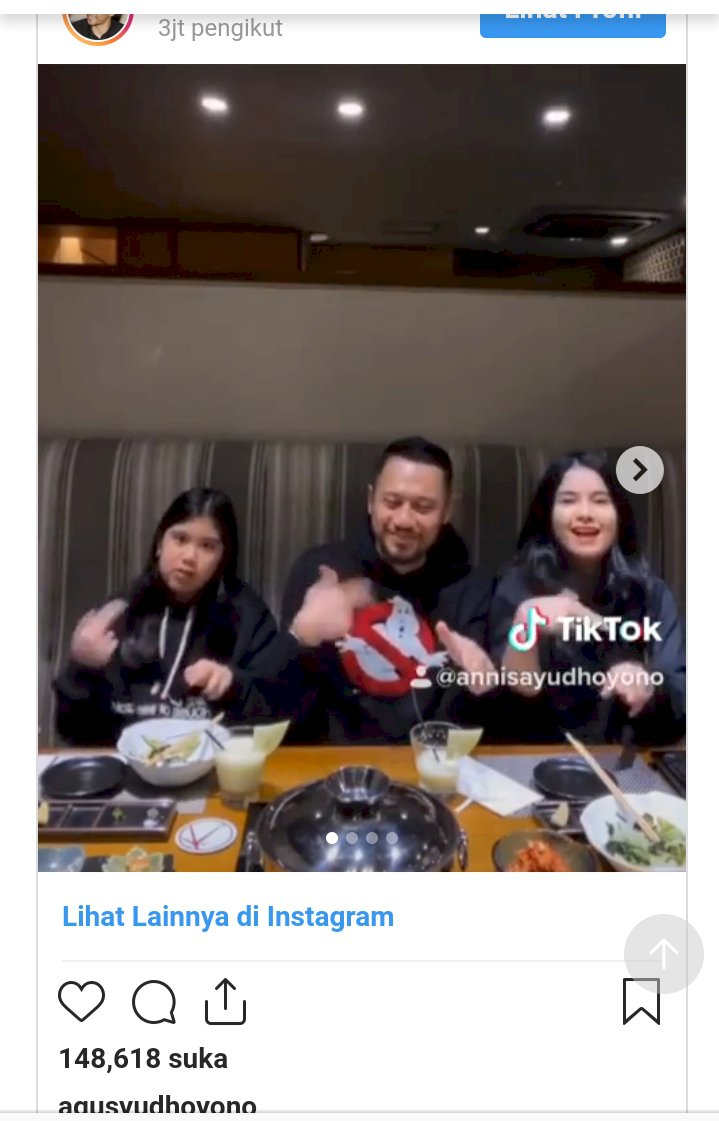 Agus Yudhoyono Main Tik Tok, Demokrat: Suami Idaman yang Mau Main Tik Tok Demi Anak dan Istri