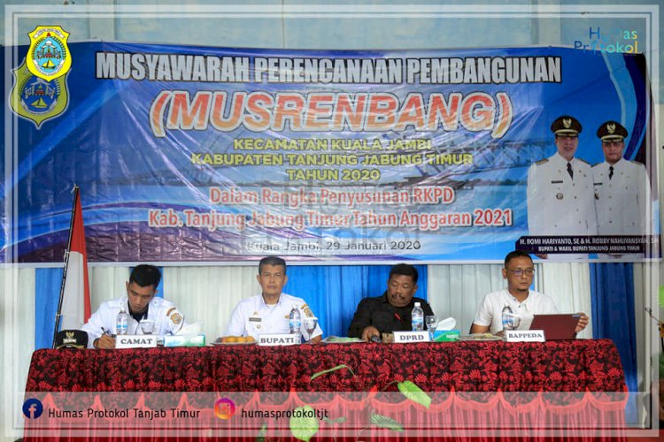 Staf Ahli Setda Tanjab Timur Pimpin Musrenbang Kecamatan Kuala Jambi