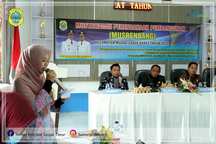 Mewakili Bupati Staf Ahli Setda Tanjab Timur Pimpin Musrenbang Kecamatan Muara Babak Barat