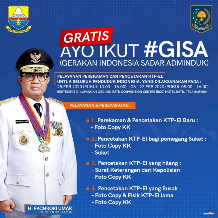 Fachrori Himbau Masyarakat Manfaatkan GISA, Rekam dan Cetak KTP Gratis